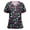 Black, variant on Paiwinds Clearance Women Scrubs Tops with Pocket Short Sleeve V-neck Nurse Tops Printed Working Uniform Blouse Working Tops White,XL