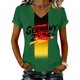 thumbnail image 1 of Women's Germany Football Graphic T-Shirt, Women's V-Neck T-Shirt German Soccer Letter Print Graphic Tee, Casual Fashion Top, Summer Short Sleeve Blouse for Soccer Tournament 2026 Army Green Size: XL, 1 of 4