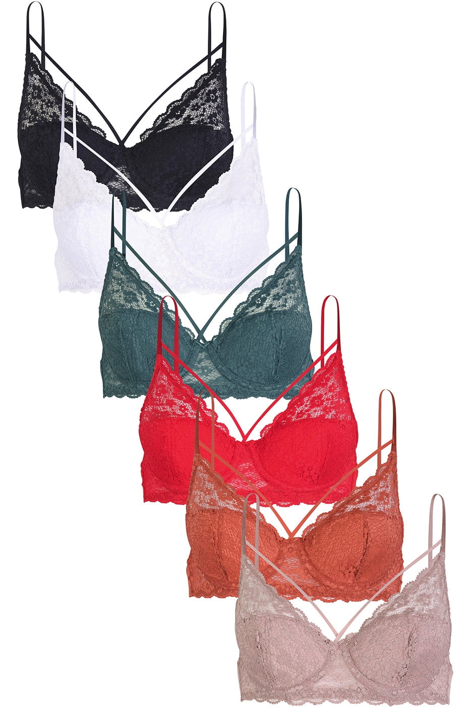 247 Frenzy Women's Essentials Sofra PACK OF 6 Full Coverage Allover