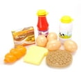 Bisontec Pretend Breakfast & Lunch Play Food Set with Basket for Kids