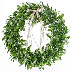 Coolmade Artificial Forsythia Flower Wreath 17 Yellow Flower