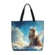 thumbnail image 1 of Balery Blue Sky Winged Cat Bolsa de Mano para Mujeres con Cremallera, Bolsa de Gimnasio con Compartimentos, Bolsa para Laptop, Bolsa para Trabajo, 1 of 7