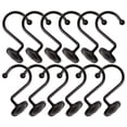 thumbnail image 6 of Utopia Alley Shower Hooks - Shower Curtain Rings for Bathroom - Rust Proof Shower Curtain Hooks for Shower Curtain or Liner - Set of 12, Matte Black, 6 of 10