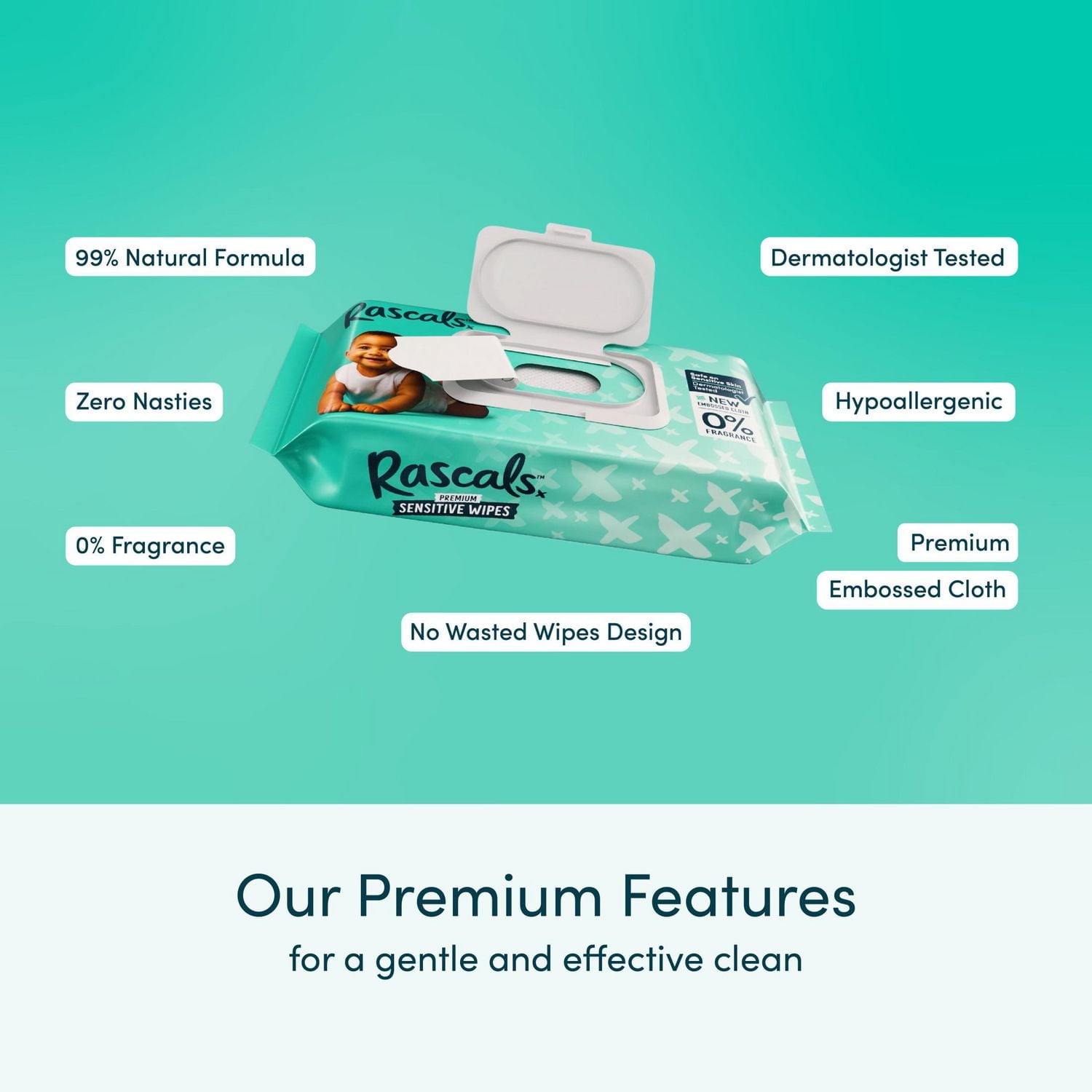 Lingettes Sensibles pour Bébés, Sans Parfum, emballage individuel Paquet de 9 Jumbo (648 lingettes) Multi-paquet (216 lingettes) Paquet simple (72 lingettes)