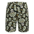 thumbnail image 6 of Wukai Skull with Dollar Print Beach Trunks with Compression Liner Swimsuit Quick Dry Beach Sports Shorts with Pocket-XX-Large, 6 of 8