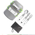 thumbnail image 2 of Miangastore Camping Cooking Equipment 1 Set Alumina Portable Tableware for Outdoor Use 16x4in, 2 of 8