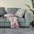 thumbnail image 4 of Love Your Vase Peacock Throw Pillow with Removable Cover in Pink Brown 16x16, 4 of 8