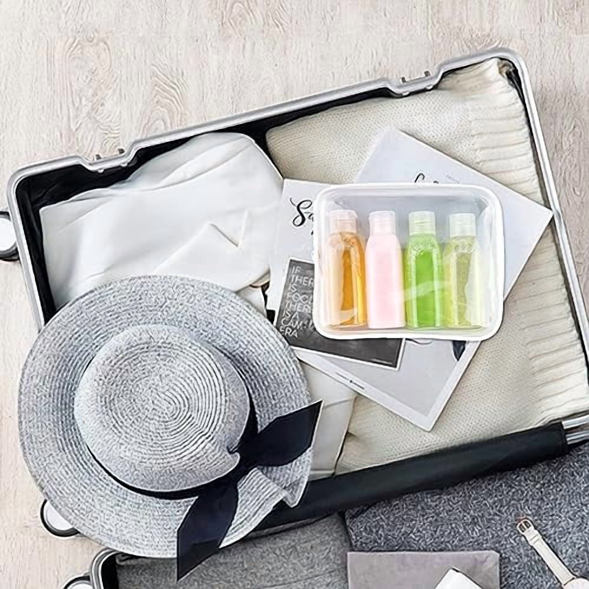 Travel Shampoo Bottles 4pcs 3.4oz TSA Approved Leak Proof Empty Containers with Flip Cap