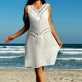 thumbnail image 2 of gakvbuo Summer Beach Cover Up Dress For Women Swimwear Bikini Crochet Bathing Suit Coverups Womens Bathing Suit Bikini Swimsuit Coverup Beach Crochet Loose Hollow Out Coverup Skirt, 2 of 6