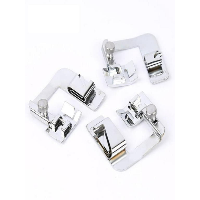 3Pcs Narrow Rolled Hem Sewing Machine Presser Foot Set (3mm, 4mm and 6mm)  for All Low Shank Snap-On Singer, Brother, Babylock, Euro-Pro, Janome