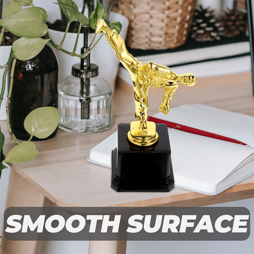 HONMEET Set of 2 Plastic Competition Trophies for School Awards, Sports, Academic & Achievement Recognition