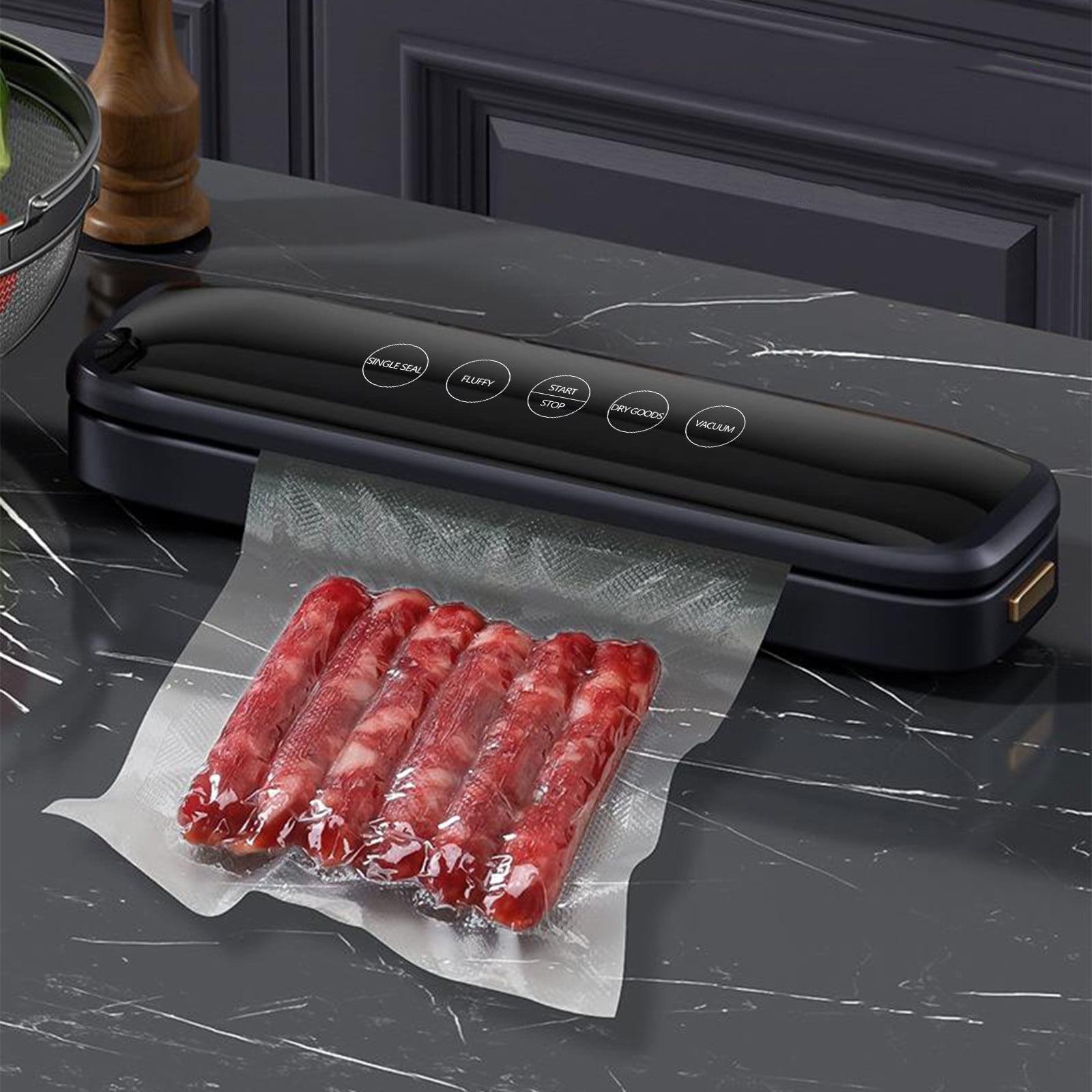 Chmadoxn Vacuum Sealer, Food Protector Vacuum Sealer Machine, Automatic Food Vacuum Sealer for Food Preservation Sealing Packing System for Fresh Food and Food Storage