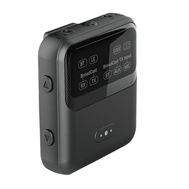 Bluetooth 5.4 Récepteur Audio Émetteur -LL/HD/AD LC3 Auracast le Adaptateur Audio Sans Fil Stéréo Musique avec Micro