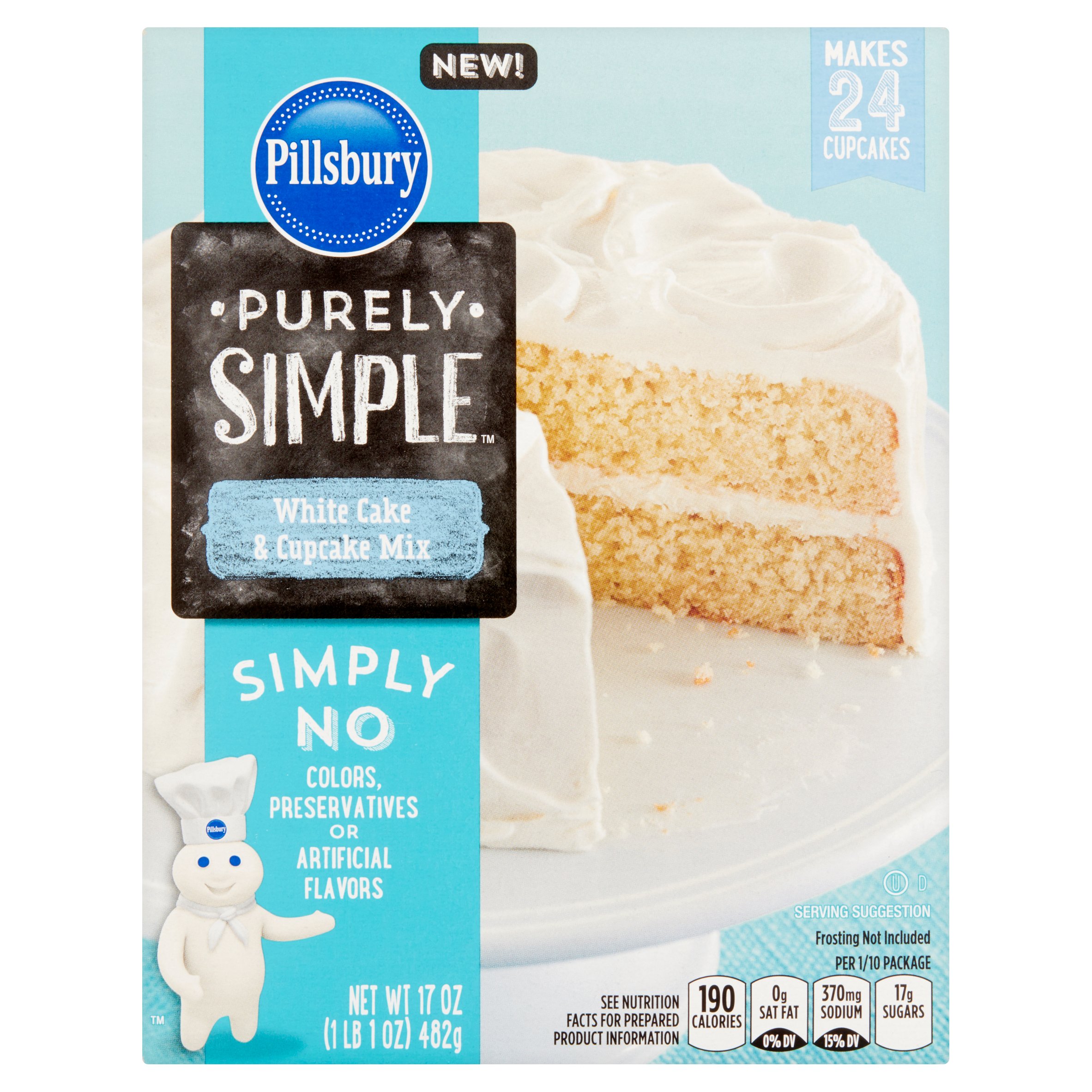 Pillsbury Purely Simple White Cake & Cupcake Mix, 17 oz by The J.M. Smucker Company