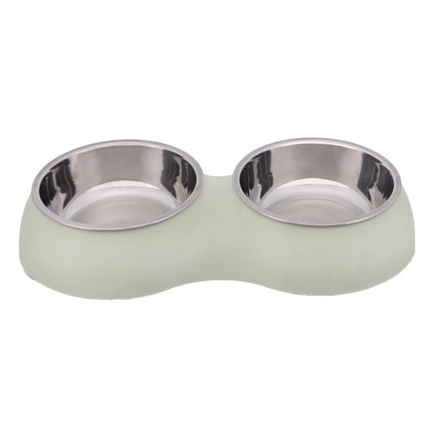 Cuenco para perros Cuenco doble Cuencos elevados de agua y alimentos de acero inoxidable, Comederos para mascotas MFZFUKR BST3009054-3