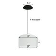 thumbnail image 2 of Home Concept 16" W 2 Light Pendant White Linen Drum Shade with Diffuser, Black Cord, 2 of 5