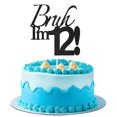 thumbnail image 1 of Cake Topper Varpotle Brush I'm 12 Black Glitter para cumpleaños número 12, 1 of 6