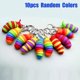 thumbnail image 2 of 10/30pcs Finger Slug Snail Caterpillar Key Chain Relieve Stress Anti-anxiety Keyrings Squeeze Sensory Toys Party Favor, 2 of 2