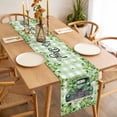 thumbnail image 3 of St. Patrick's Day Table Runner - 72 Inch Long, Kitchen Dining Table Runner Dresser Scarves, Green Truck Leaf Flowers Butterfly Plaid Farmhouse Decor for Coffee Tables Wedding Party Banquet, 3 of 8
