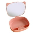thumbnail image 1 of Makeup Mirror Easy to Carry Cat Ear Integrated Lovely Lightweight Make Up ABS Foldable Design Desktop Makeup Mirror Travel Supply, 1 of 10