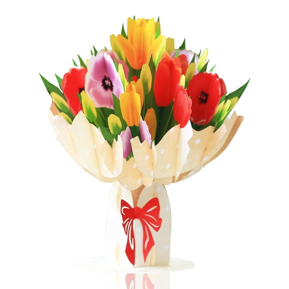 3D Scented Tulip Bouquet Exquisite Craftsmanship Smooth Writing Floral Ornament Romantic Gift