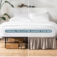 thumbnail image 3 of Bare Home  Adjustable Wrap Around Bed Skirt Queen - Taupe, 3 of 10