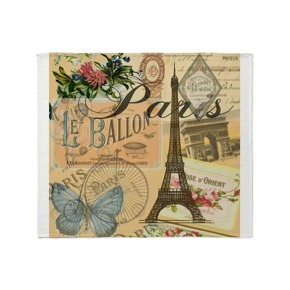 CafePress - Paris France Vintage Europe Travel Throw Blanket - Soft Fleece Throw Blanket, 50"x60" for All Ages