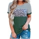 thumbnail image 1 of Blusa de manga corta con estampado de cuello redondo informal para mujer a la moda, Tops de verano Fridja hjk5548, 1 of 5