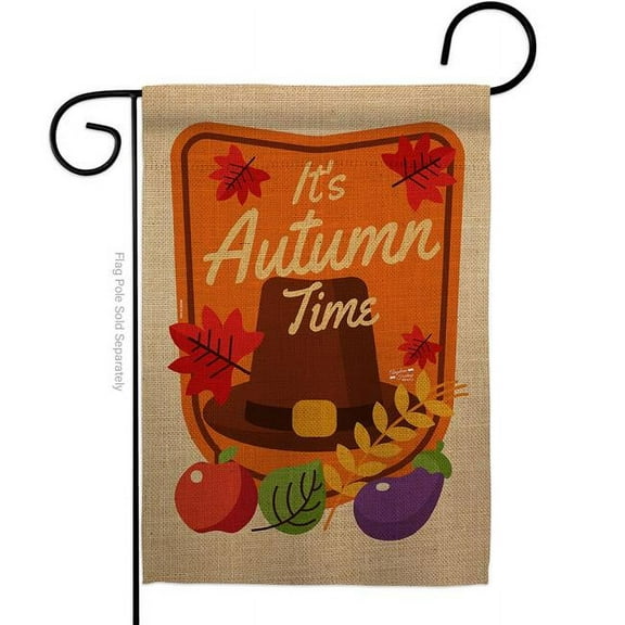 Angeleno Heritage G135087-BO 13 x 18.5 in. Its Autumn Garden Flag with Fall Harvest & Double-Sided Decorative Vertical Flags House Decoration Banner Yard Gift