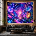 thumbnail image 6 of Cosmic Forest Glowing With Winding Pathway Recedes Into, Mystical Fantasy for Space Lovers, Galaxy Room Decor, Mother's Day Gift, Tapestry Wall Hanging for Bedroom and Dorm, 6 of 7