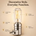 thumbnail image 3 of Better Homes & Gardens 4.25"H Nickel LED Vintage Night Light, Soft White Dusk to Dawn Auto on & off, 3 of 10