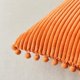 thumbnail image 5 of Paquete de 2 fundas de almohada decorativas lumbares con pompones, juego de fundas de cojín rectangulares de pana suave para sofá, dormitorio, coche, sala de estar, 5 of 8