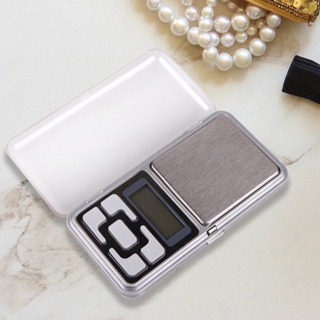 Portable 500g x 0.1g Mini Balanza digital Joyas Balanza de bolsillo Gramo de peso Wdftyju Libre de BPA