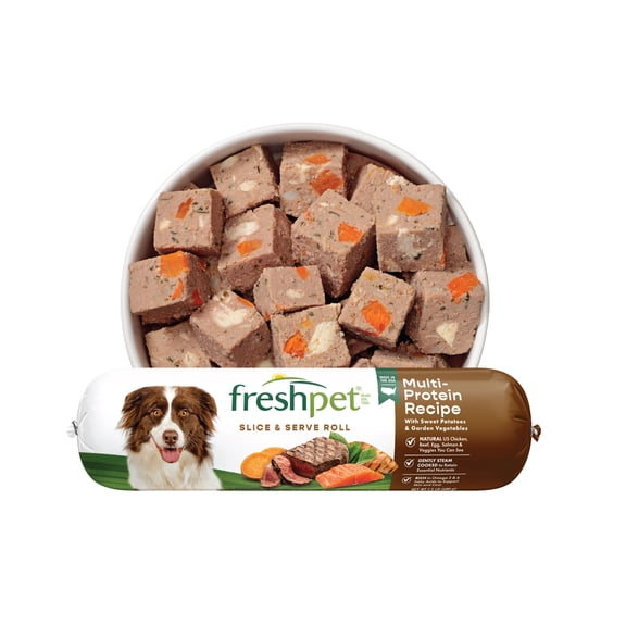 Freshpet Fresh Dog Food, Slice & Serve Roll, Multi-Protein Recipe, 5 lb.