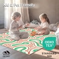 thumbnail image 4 of ODIKA 3'x5' Machine Washable Non-Slip Area Rug, Fun filled Roadway Network Featuring Classic Car Journey Motifs High Traffic Rug, Red, 696170, 4 of 5