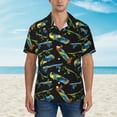 thumbnail image 2 of Bingfone Colorful Skateboard for Men's Short Sleeve Button Down Shirts Hawaiian Beach Shirt,Small, 2 of 7