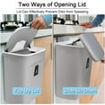 thumbnail image 2 of 2.4 Gal/9 L Hanging Trash Can for Kitchen Cabinet Door with Lid, Small Under Sink Garbage Can for Bathroom, Wall Mounted Counter Waste Compost Bin, Plastic (Gray), 2 of 6