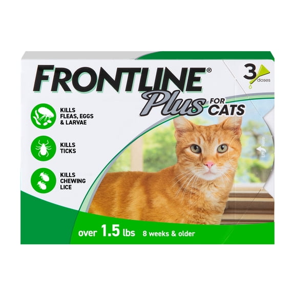 FRONTLINE Plus for Cats and Kittens (1.5 lbs and over) Flea and Tick Treatment