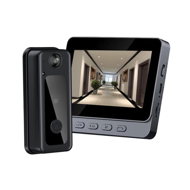Timbre de intercomunicación visual inalámbrico con pantalla IPS de 4,3 pulgadas y 2,4G