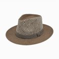thumbnail image 4 of Mgmyaa Men's Summer Straw Jazz Hat Wide Brim Sun Protection Outdoor Travel Cap Breathable Lightweight Casual Beach Holiday Headwear Adjustable Classic Style, 4 of 9