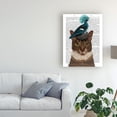 thumbnail image 3 of Trademark Fine Art 'Cat With Nest And Blue Bird' Canvas Art by Fab Funky, 3 of 3