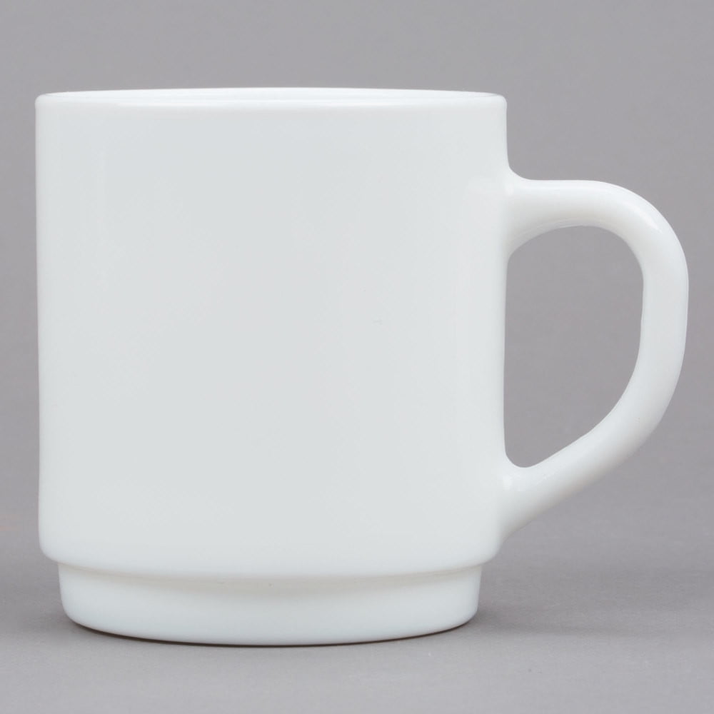Arcoroc Opal Restaurant White 10 Oz Stacking Mug By Arc Cardinal 36 Case Walmart Com