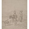 thumbnail image 3 of Matthys van den Bergh 20x22 Black Modern Framed Museum Art Print Titled - Farmers Going To&nbsp;Market (1676), 3 of 5