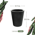 thumbnail image 4 of Ecobo Maceta de 54,1 cm de Alto | Ecológica, Duradera y Ligera | Para Uso en Interiores y Exteriores, Resistente a la Intemperie, Diseño Contemporáneo de Artesanos Brasileños - Negro Jaspeado, 4 of 4