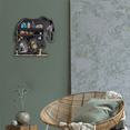 thumbnail image 3 of Elephant Crystal Wall Rack Wooden Wall Rack Crystal Display Storage Rack Hanging Floating Rack, 3 of 5