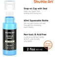 thumbnail image 4 of 72 Pack Acrylic Paint Set, Shuttle Art 60 Colors Acrylic Paint Including Extra White Black & 12 Brushes, 2oz/60ml, Rich Pigmented, Water Proof, Ideal for Artists, Beginners, 4 of 10