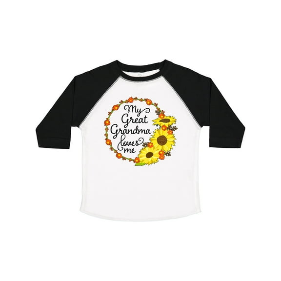 Inktastic My Great Grandma Loves Me with Sunflower Wreath Boys or Girls Toddler T-Shirt