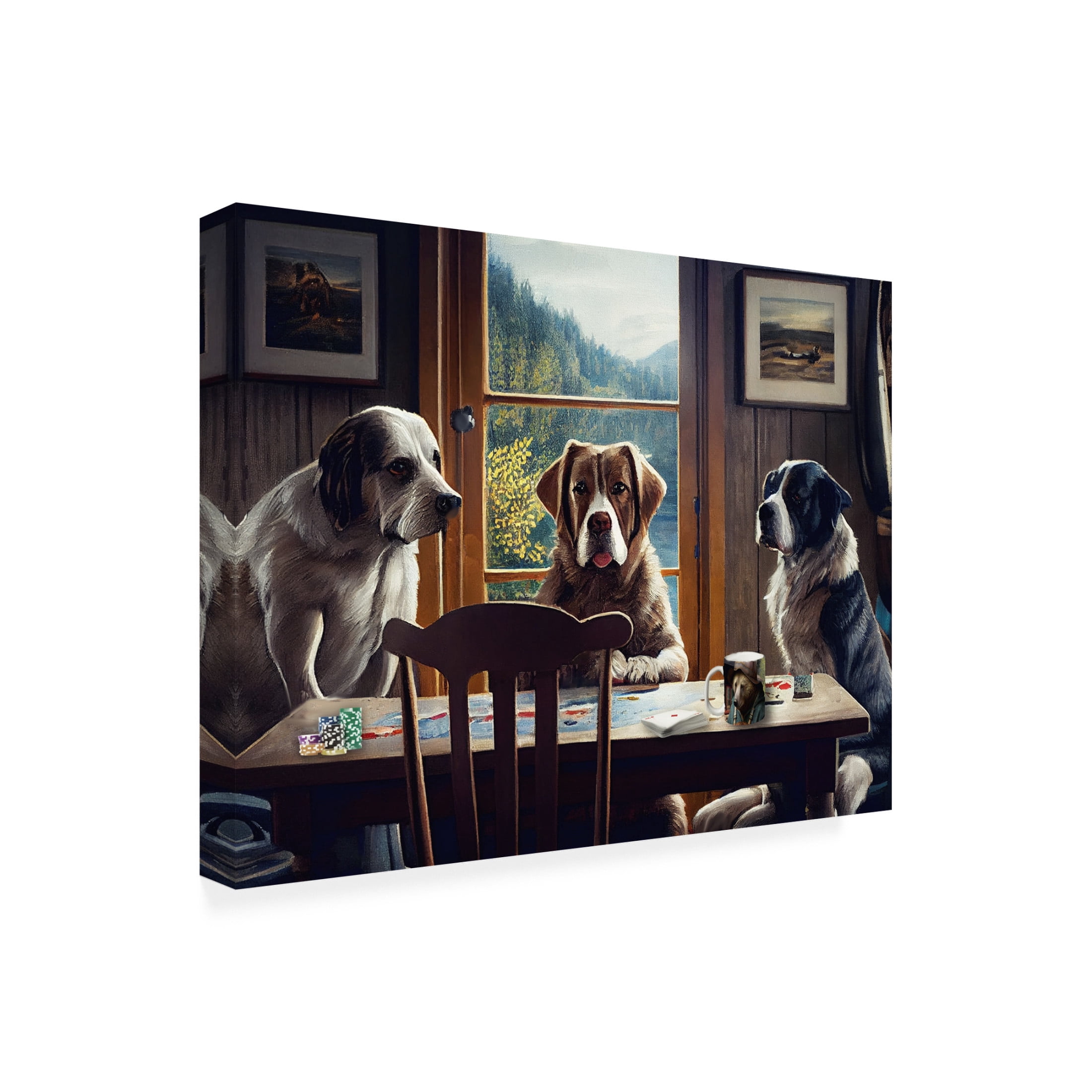 Canvas Wall Art - Sasha 'Dogs I' Wall Art for Living Room, Bedroom, or Office Décor by Trademark Fine Art - 24 x 18 Inches