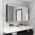 thumbnail image 7 of tunuo 60W x 36H Wall Mounted LED Medicine Cabinets for Bathroom with Mirror, Defogger, Dimmer, Outlets & USB, Three Doors, 7 of 7