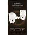 thumbnail image 4 of Vaso de Vidrio para Cepillo de Dientes Doble con Soporte Cromado (Vasos Dobles) Portacepillos de Inodoro, portavasos para lavabo, 4 of 5